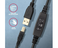 AXAGON ADR-210B USB 2.0 A-M -> B-M Aktywny kabel połączeniowy/wzmacniacz 10m - 1485413 - zdjęcie 4